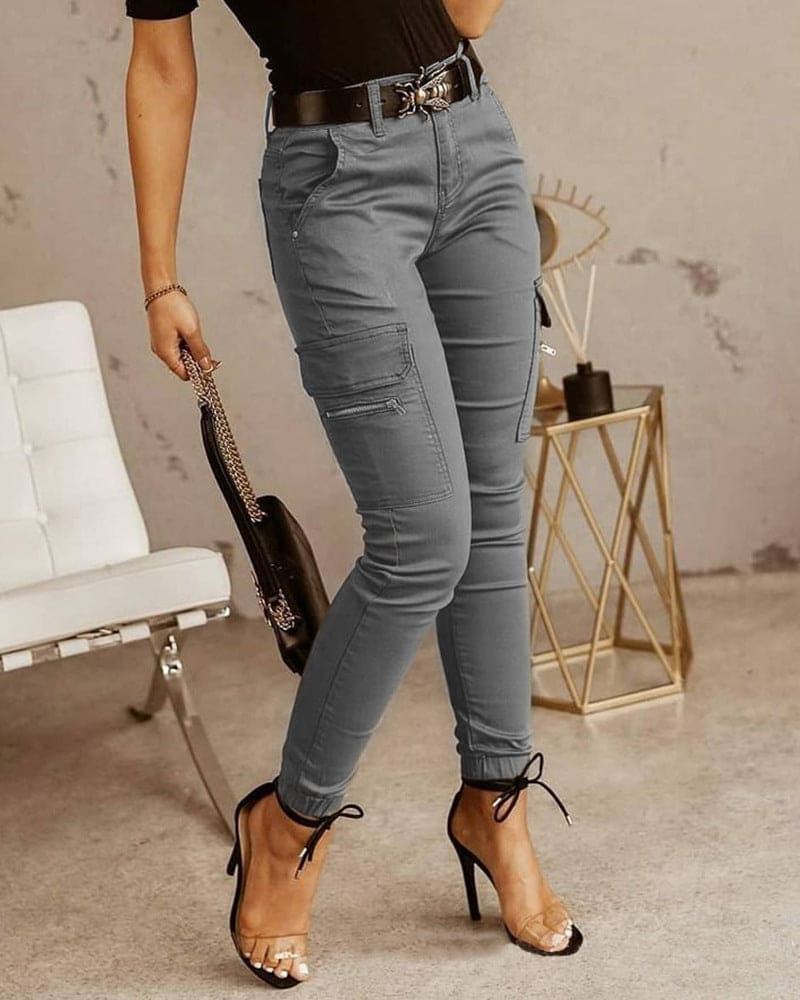 Joséphine™ – Pantalon Cargo Femme Mi-Haut Confortable et Polyvalent