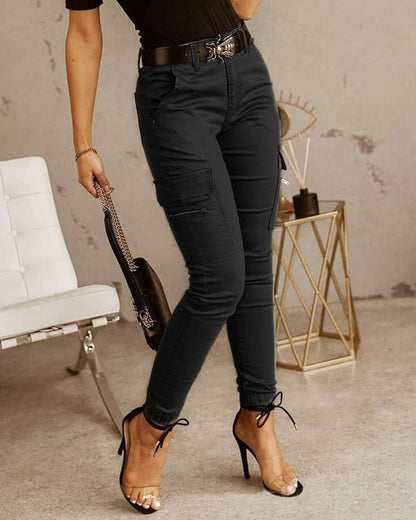 Joséphine™ – Pantalon Cargo Femme Mi-Haut Confortable et Polyvalent