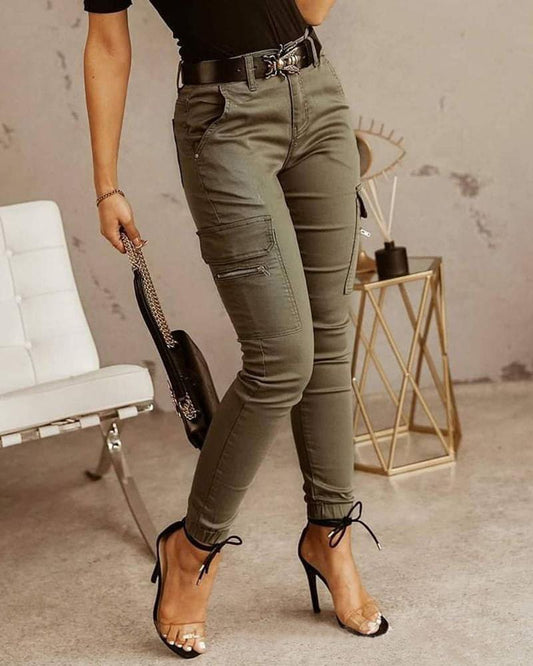 Joséphine™ – Pantalon Cargo Femme Mi-Haut Confortable et Polyvalent