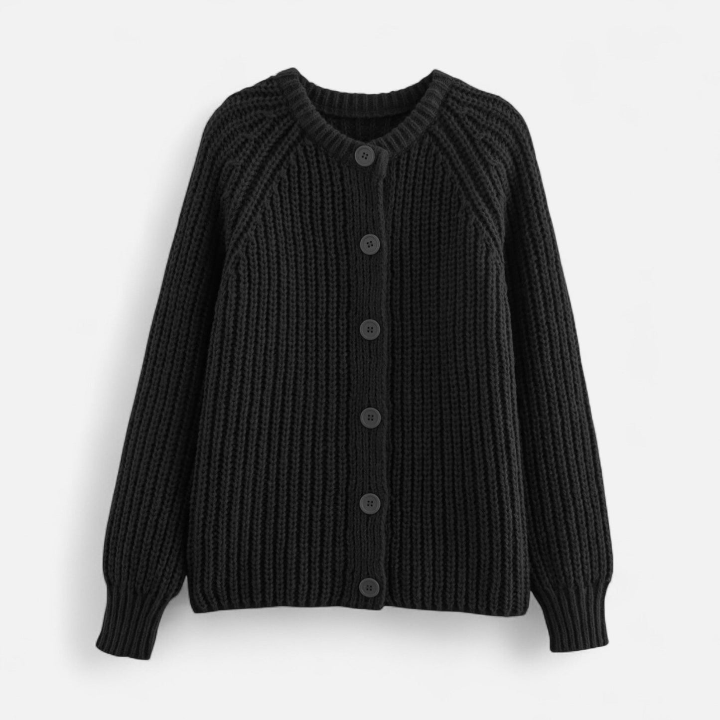 Gilet femme maille épais boutonné gris foncé