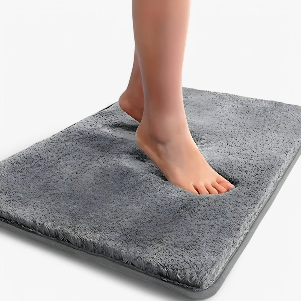 Tapis de bain moelleux et absorbant avec grande adhérence