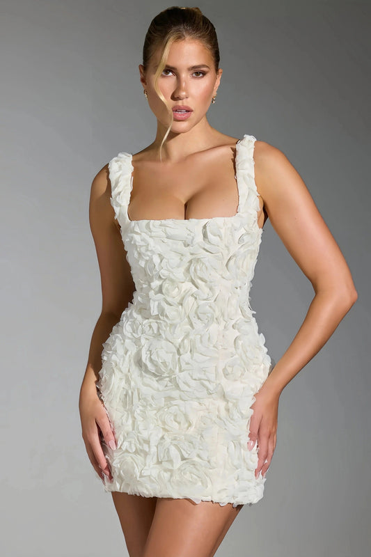 Robe Été Courte Fleurs 3D pour Femme - LuxeStyle