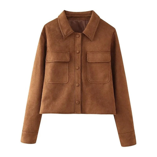Veste Courte Élégante Boutons Avant - LuxeStyle