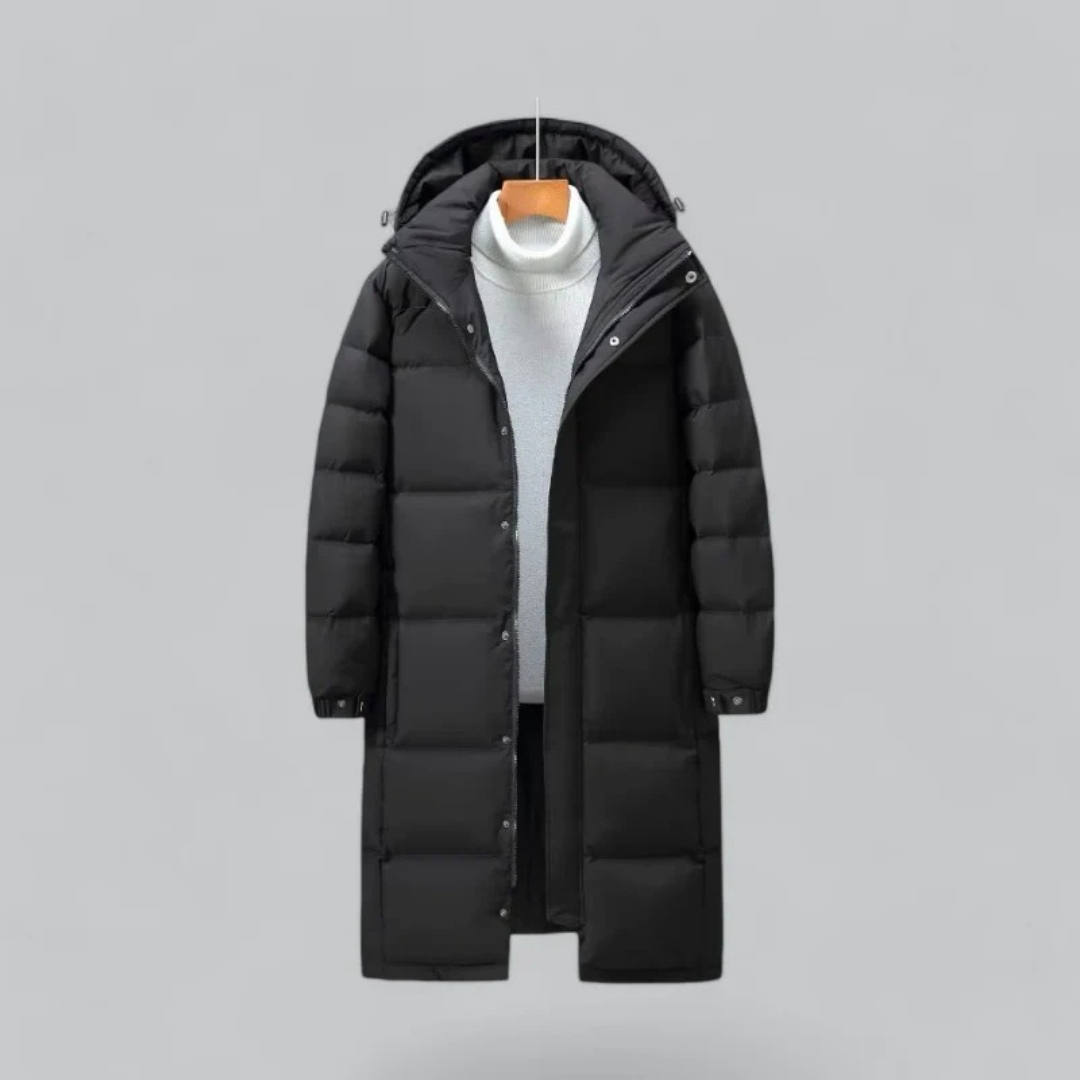 Parka Hiver Noir Homme avec Capuche - LuxeStyle