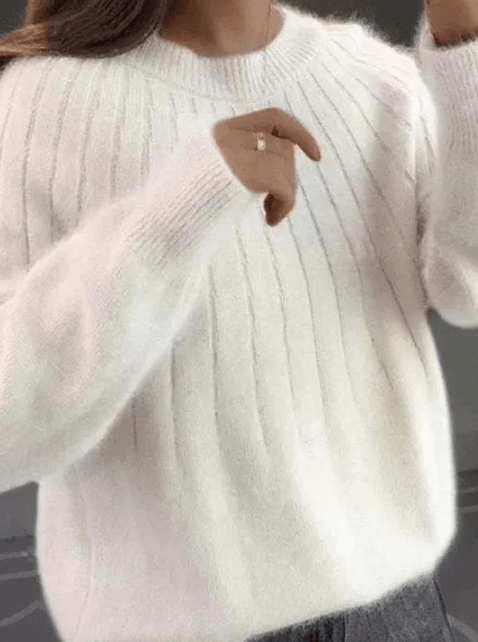 Pull Femme Laine Marine Chaud