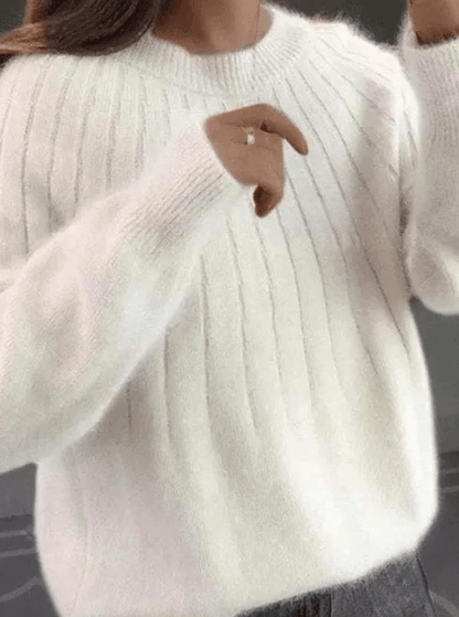Pull Femme Laine Marine Chaud