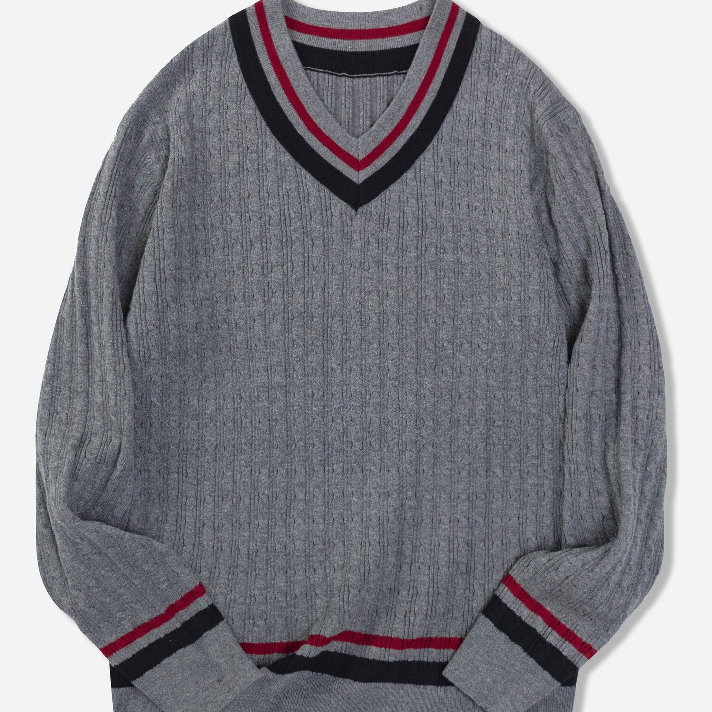 Pull Homme Col V Original et Texture Jacquard - LuxeStyle