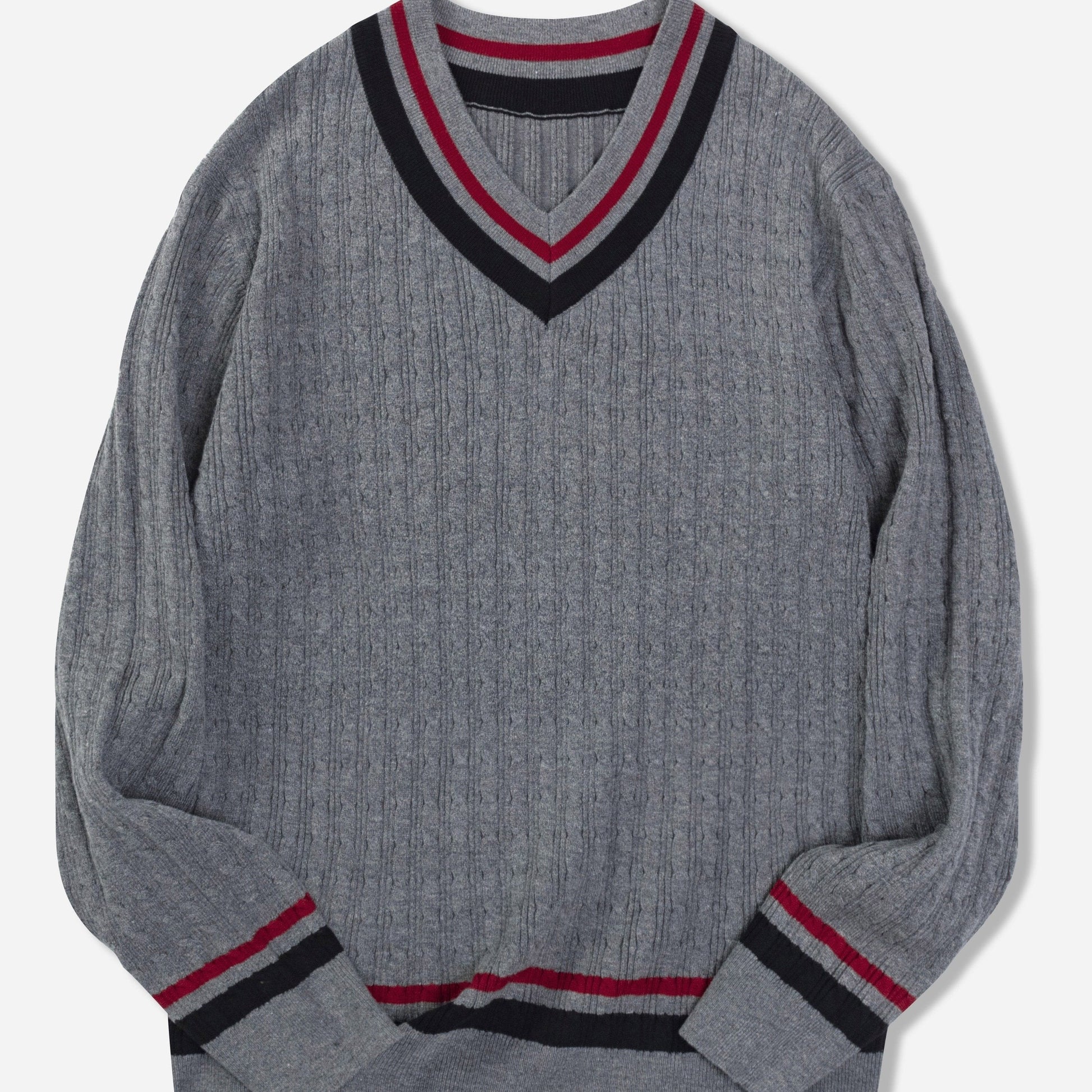 Pull Homme Col V Original et Texture Jacquard - LuxeStyle