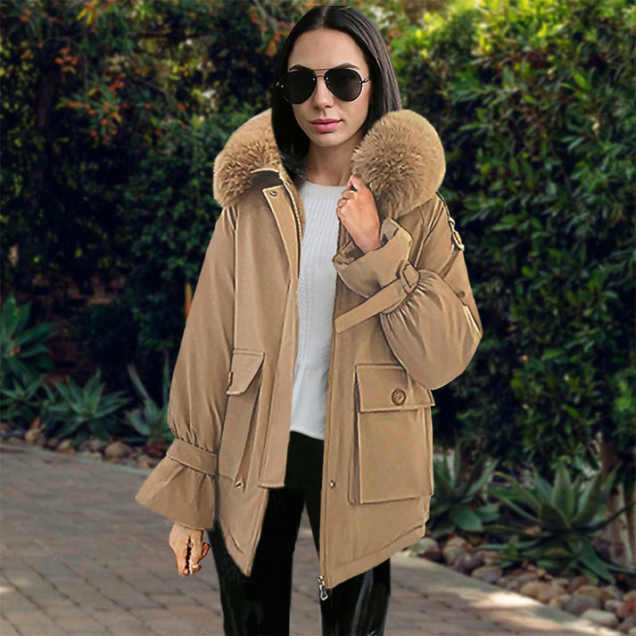 Veste Hiver Féminine avec Capuche et Poches
