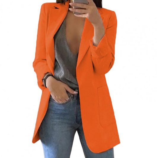 Veste Femme Élégante Sans Boutons Longue - luxestyle
