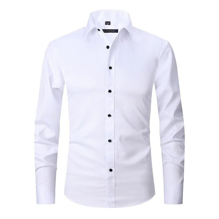 Chemise Homme Stylique à Manches Longues Classique - LuxeStyle