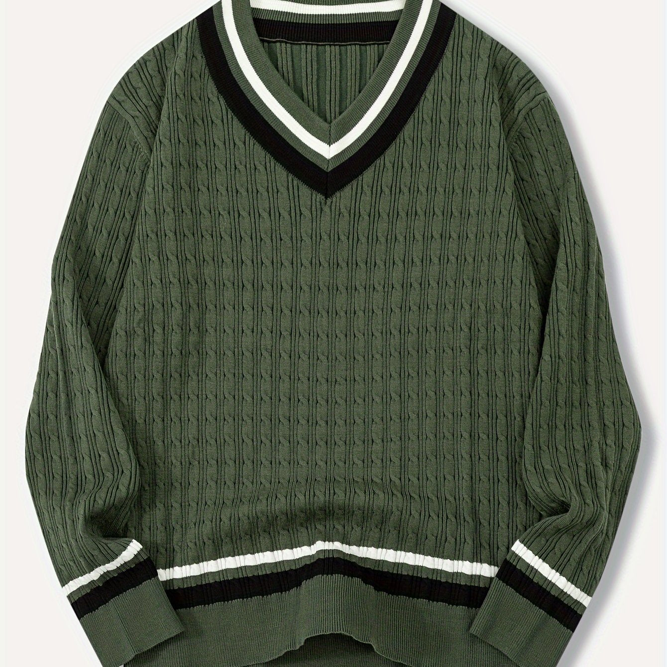 Pull Homme Col V Original et Texture Jacquard