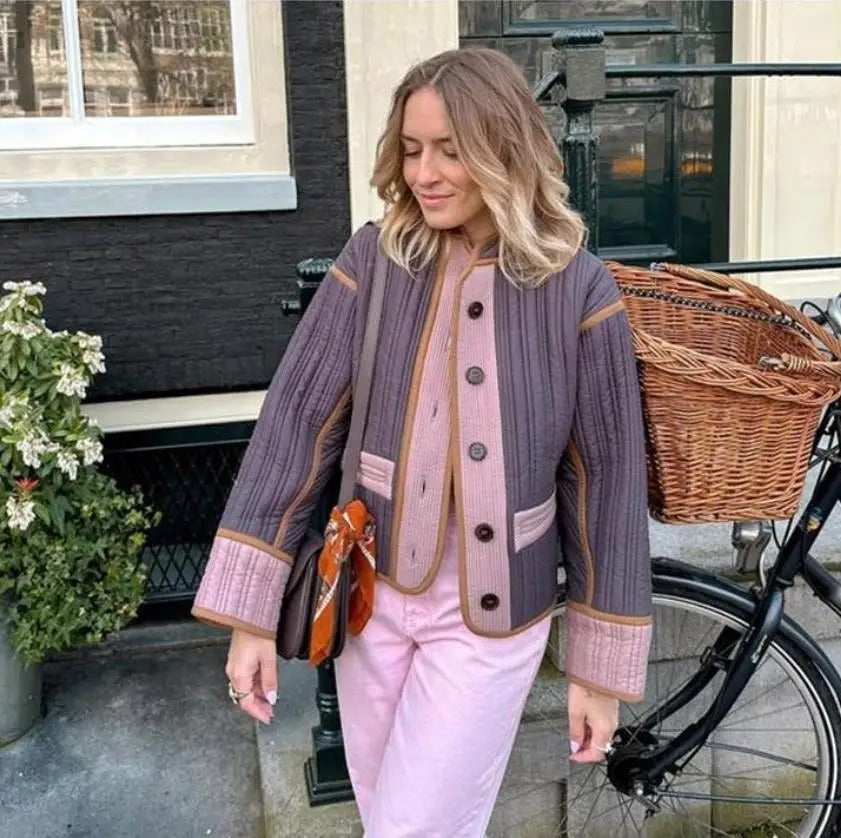 Doudoune Court Veste Colorée Matelassée Chic