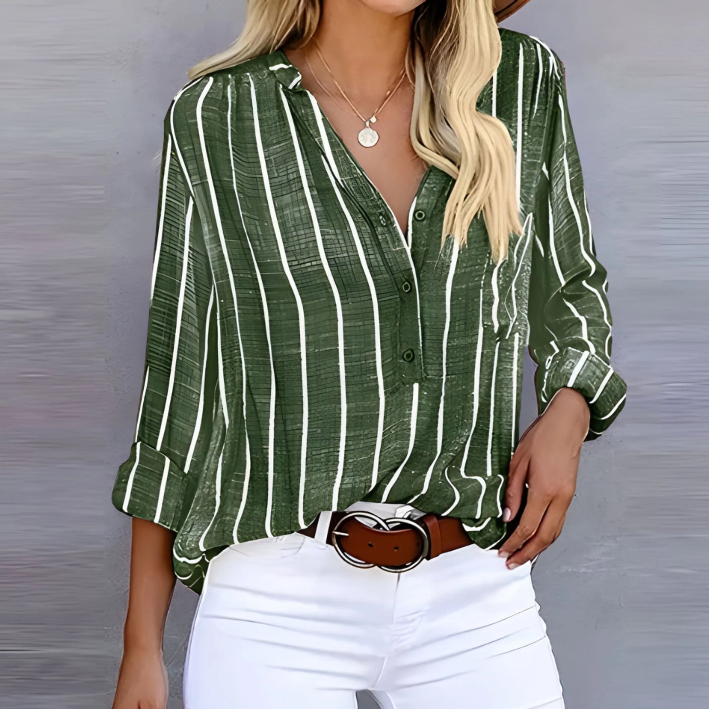 Blouse Femme à Rayures Mode