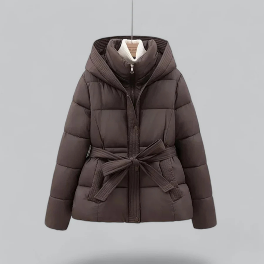 Doudoune À Capuche Pour Femme | Avec Ceinture