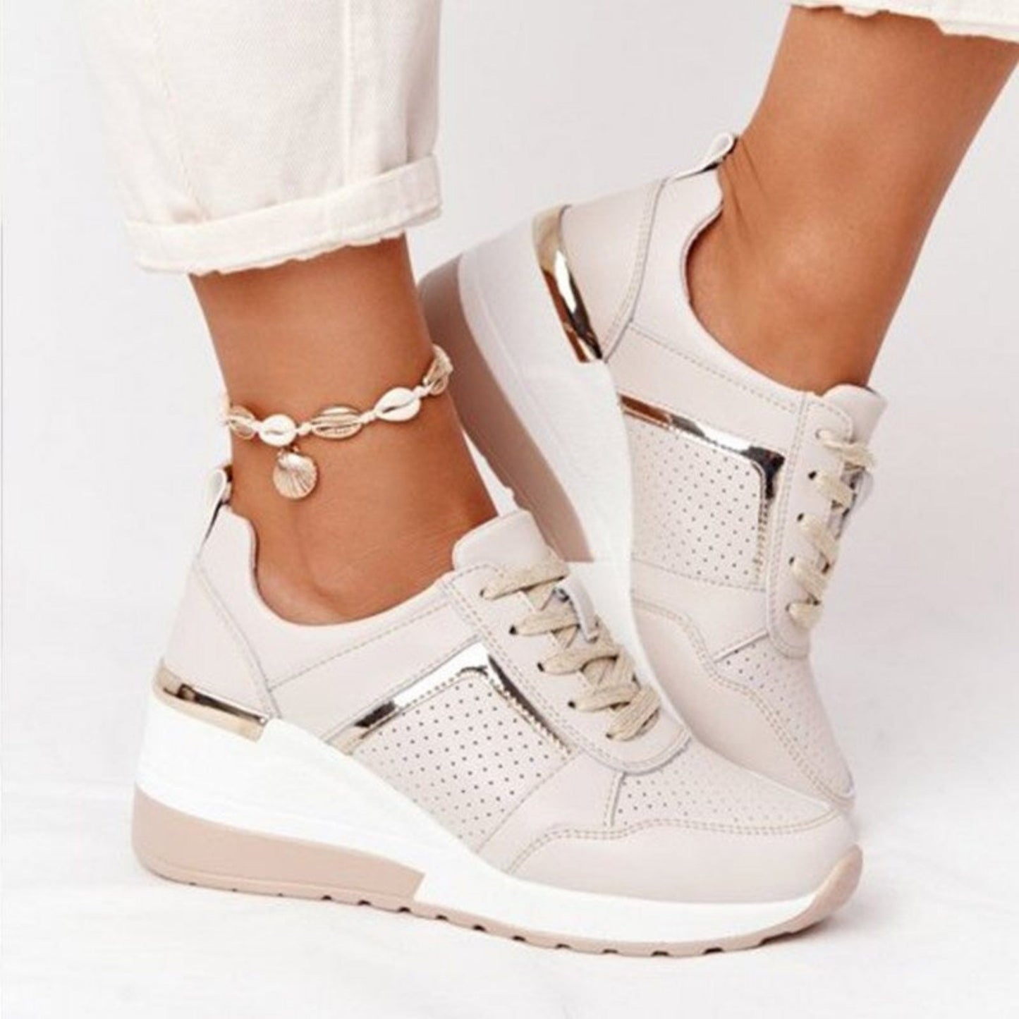 Baskets Femme Hautes Confortables