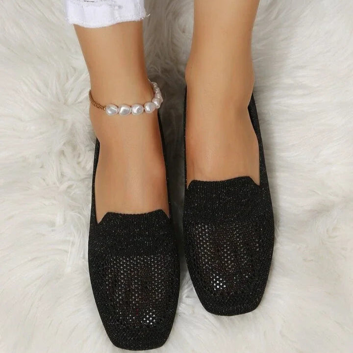 Chaussures plates confortables en mesh résistant