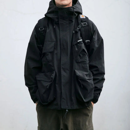 Veste étanche à capuche pour homme