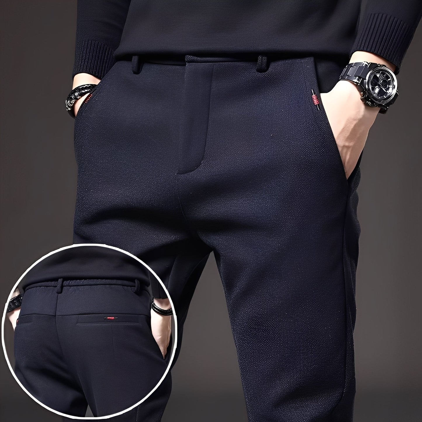 Pantalon Homme Élégant pour Bureau et Soirée