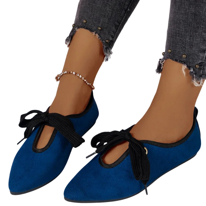Chaussures Femmes à Nœud Élégantes Bout Pointu