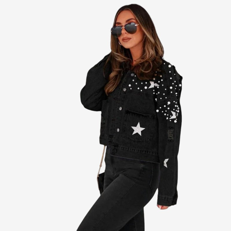 Veste Jean Élégante à Perles