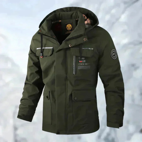 Veste hivernale étanche pour homme à capuche