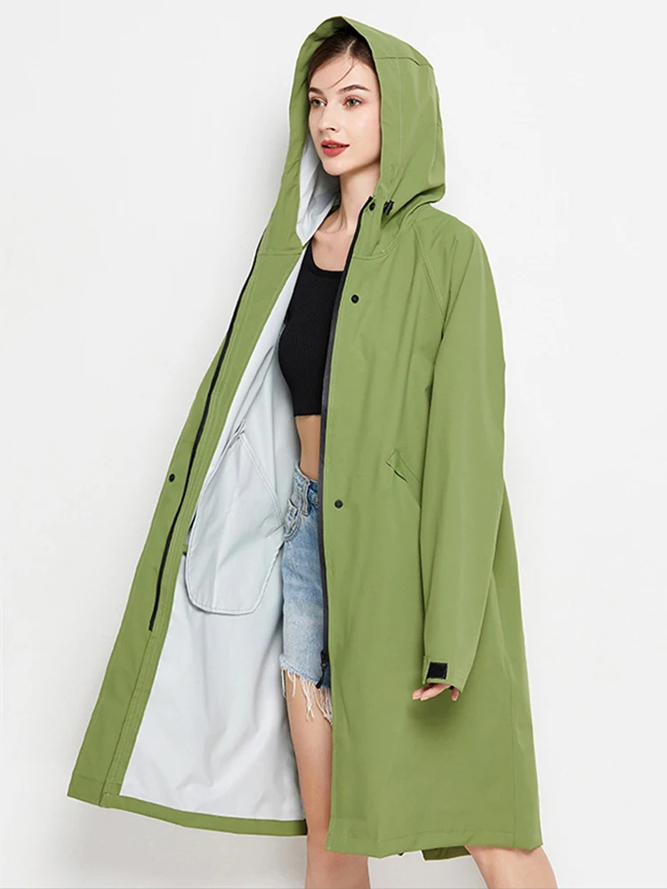 Veste Femme Étanche Légère avec Capuche et Poches