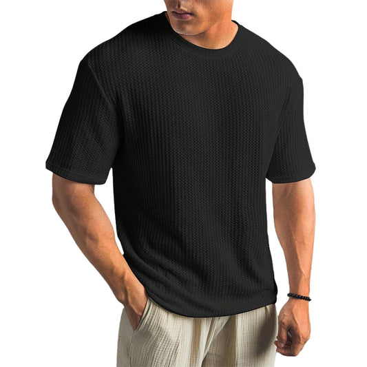 T-shirt décontracté à col rond et manches courtes - LuxeStyle
