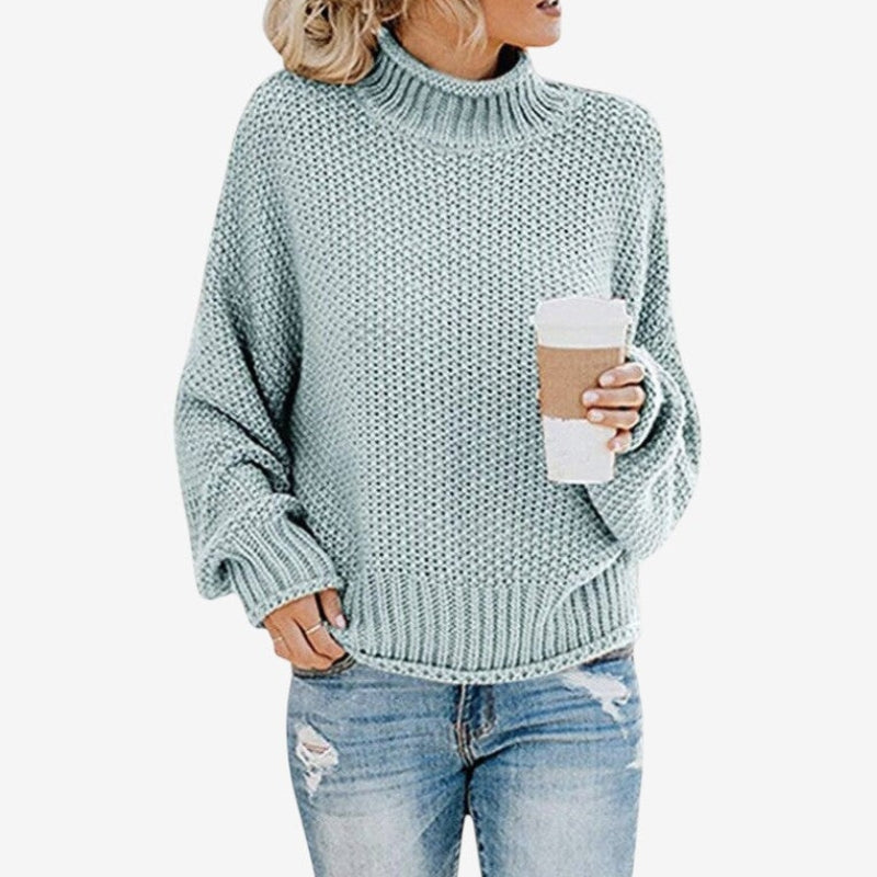 Pull Col Roulé Femme Confortable