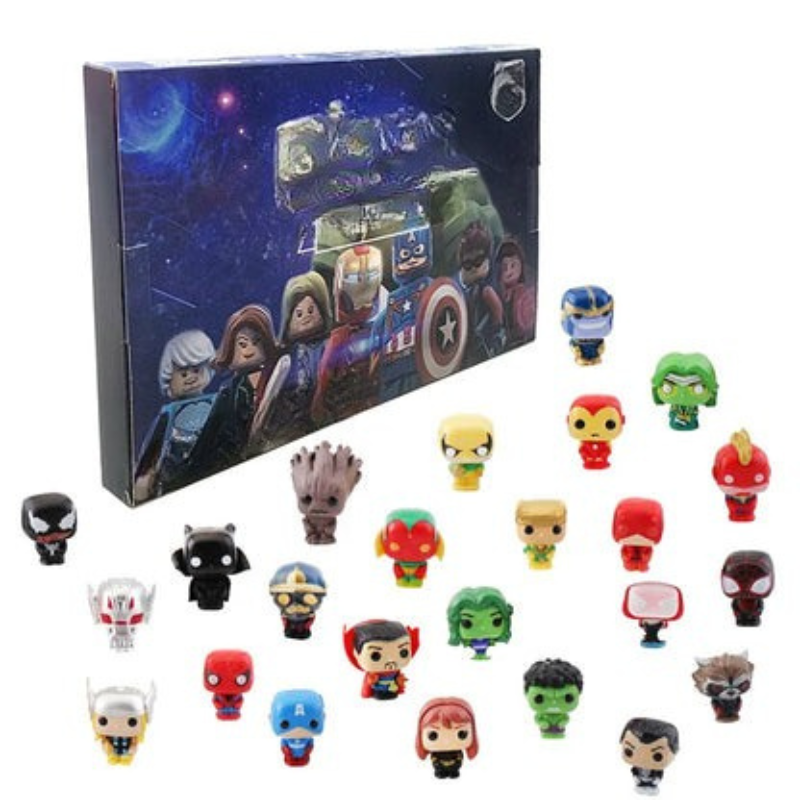 Calendrier de l'Avent Marvel En Boîte Avec Mini-Figurines Pour Les Petits