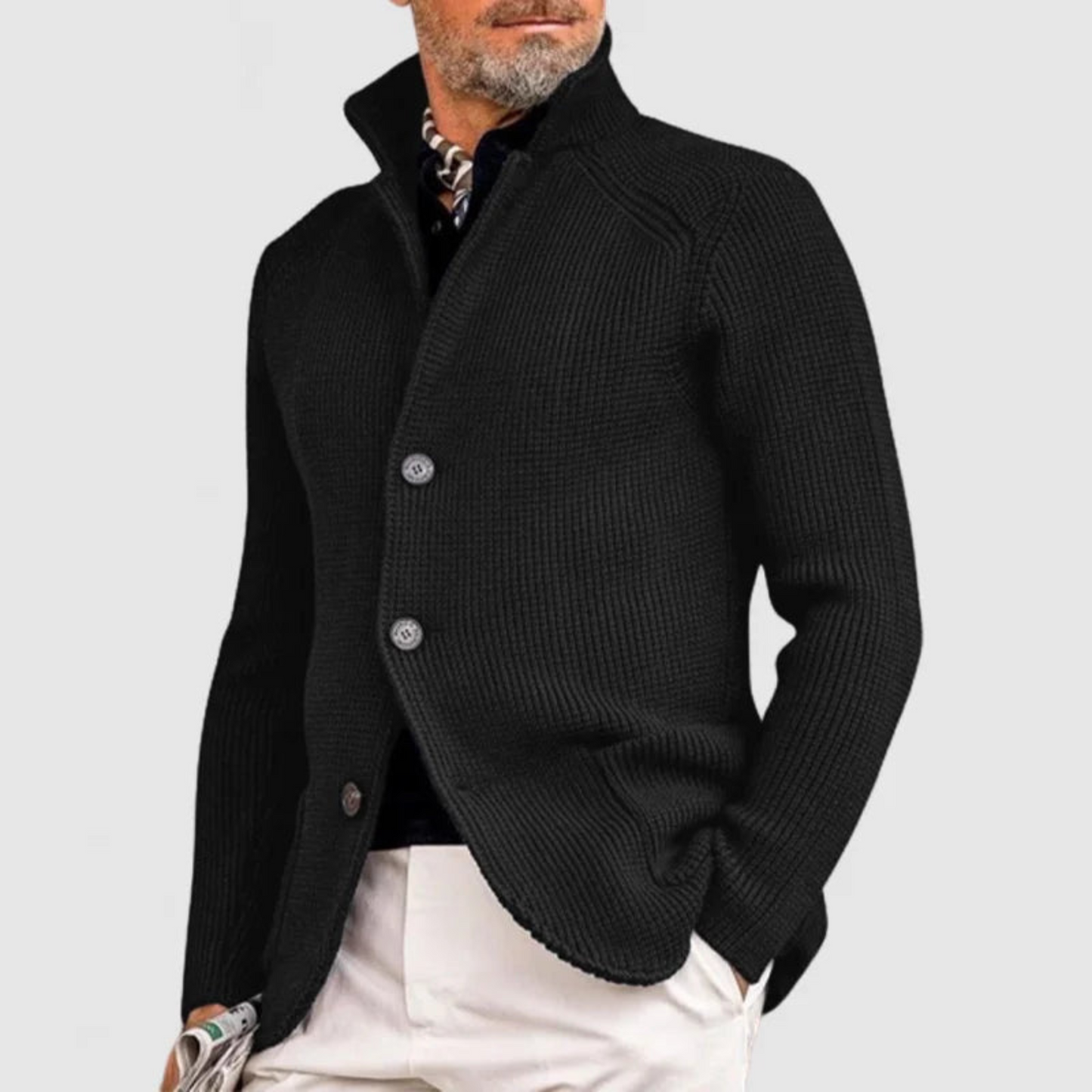 Veste Homme Tricotée Confortable Polyvalente