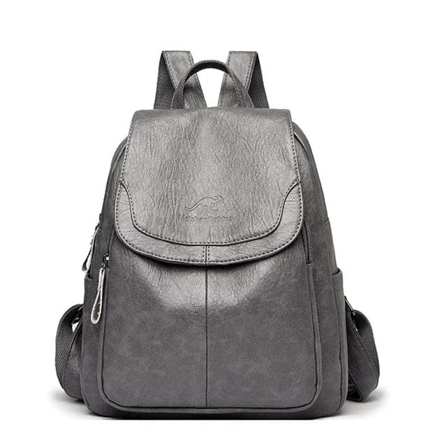 Sac à dos cuir femme noir réglable