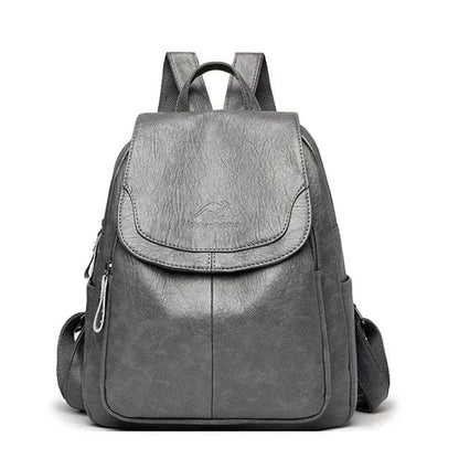 Sac à dos cuir femme noir réglable