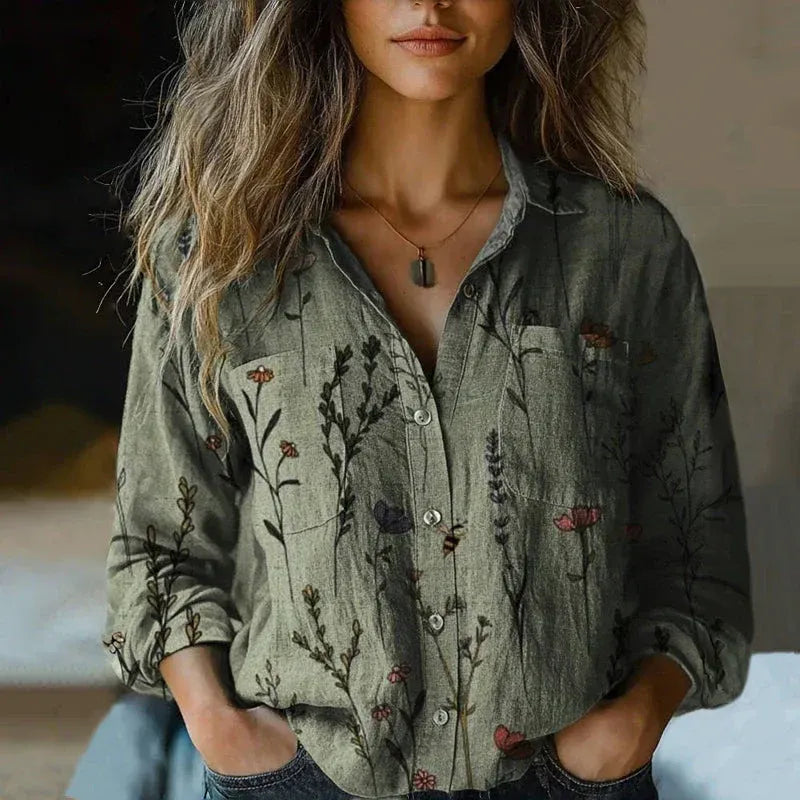 Blouse Colorée à Manches Courtes pour Femme