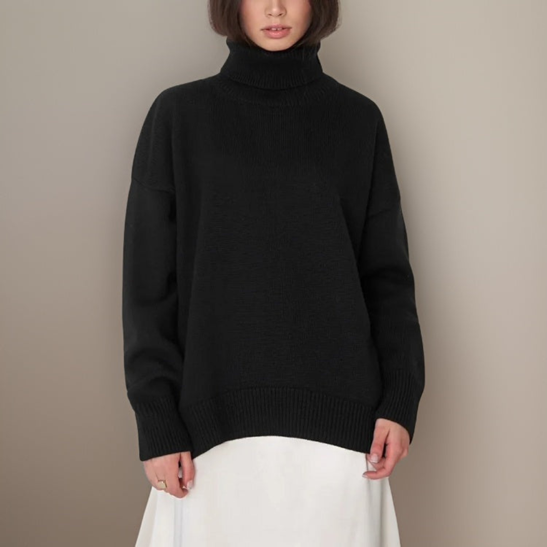 Pull Col Roulé Chic Féminin Hiver