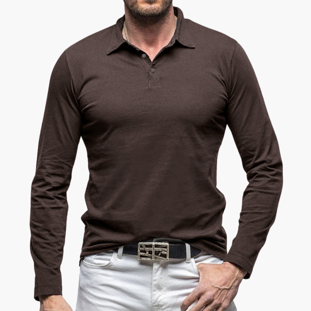 Polo Homme Élégant à Manches Longues