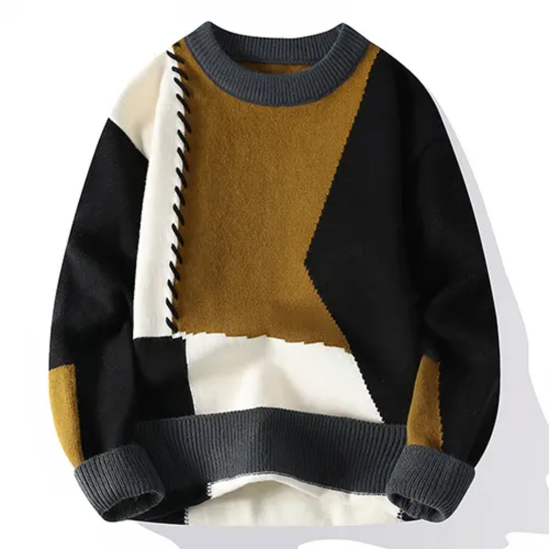 Chandail Hiver Patchwork Stylish Homme