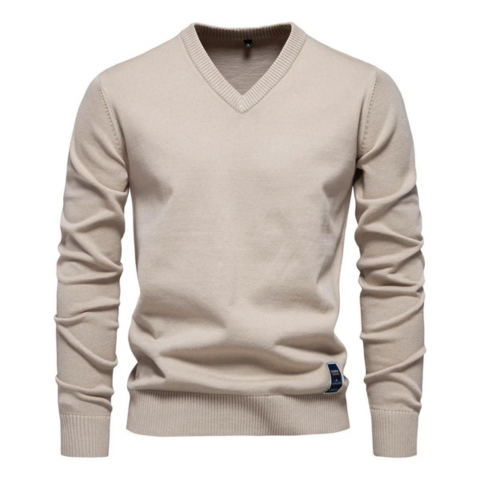 Pull Homme Col V Élégant et Chaud