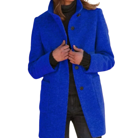 Manteau hivernal douillet à boutons pour femme