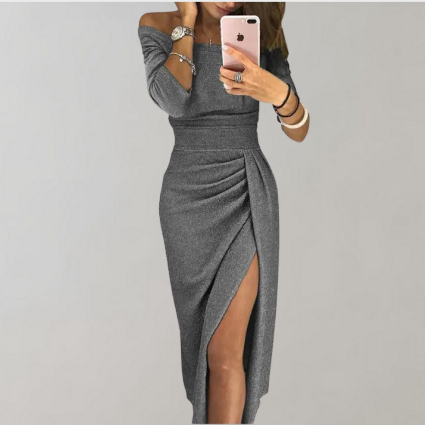 Robe Femme Longue Élégante Dos Nu