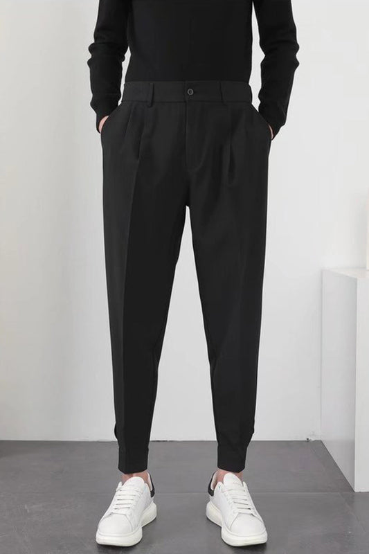 Pantalon Homme Noir Détente Élastique - LuxeStyle