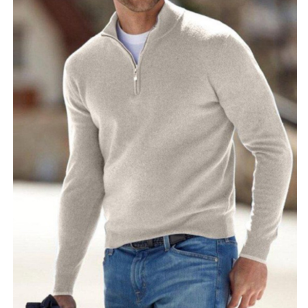 Pull Homme Hiver Élégant Zippé