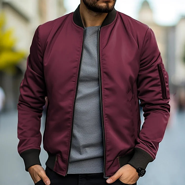 Blouson Homme Streetwear Automne Col Relevé