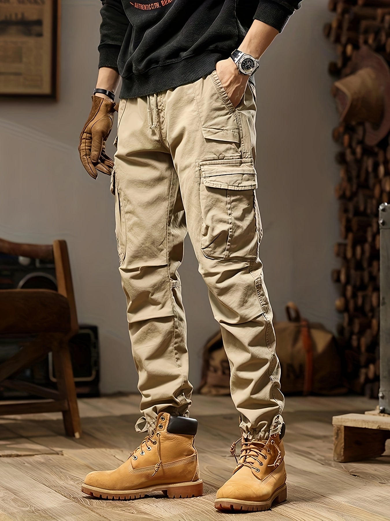 Pantalon Cargo Homme Résistant - Taille Slim avec Poches Multiples - LuxeStyle