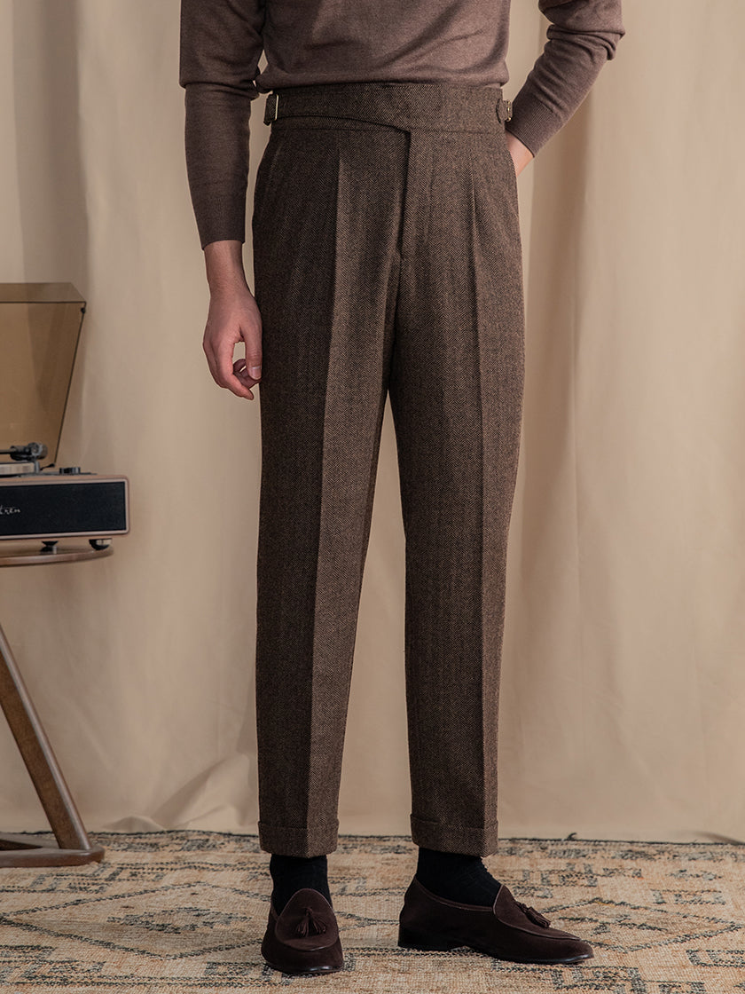 Pantalon Plissé Slim Élégant pour Homme - LuxeStyle
