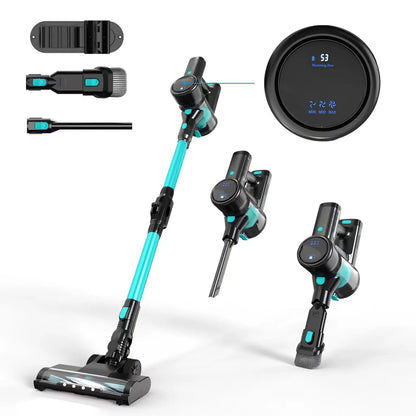Aspirateur balai Portable avec Accessoires et Filtres Réutilisables