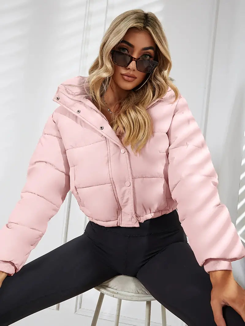 Veste Hivernale Douillette Manches Longues avec Poches Utiles - LuxeStyle