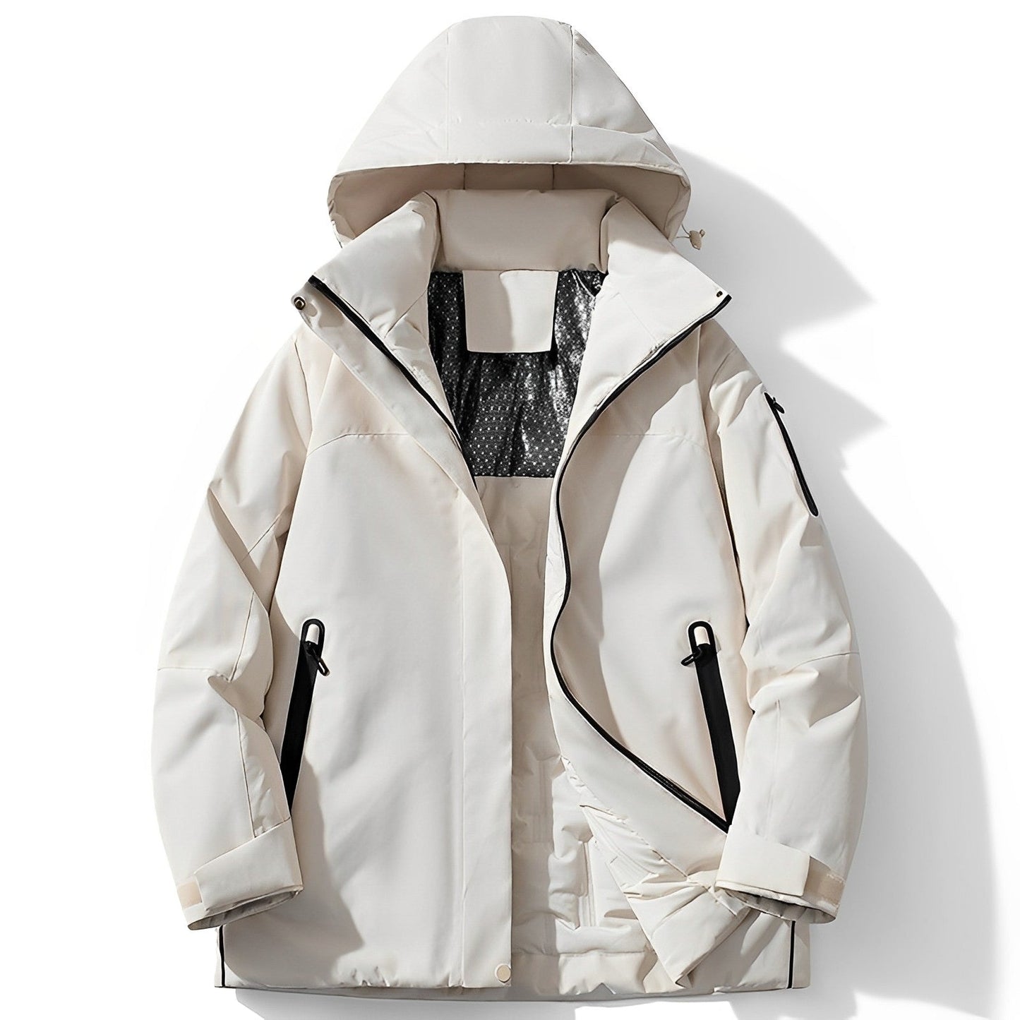 Manteau Hiver Élégant avec Capuche et Doublure Chaude pour Homme