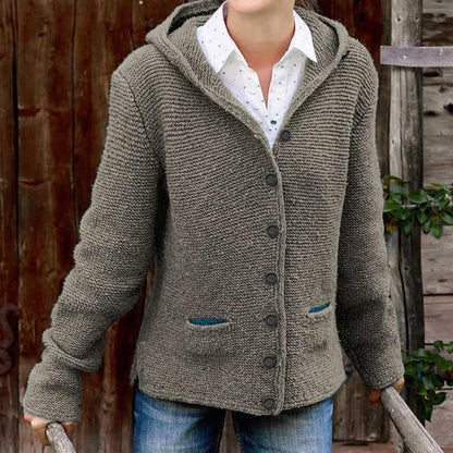 Veste Tricotée Boutons Femme Élégante