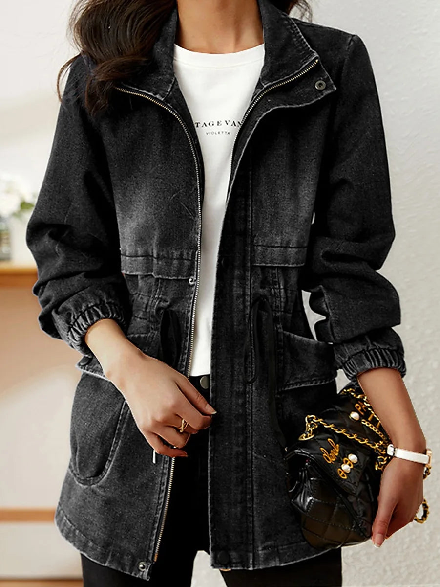 Veste Féminine Élégante avec Poches pour Printemps/Automne - LuxeStyle